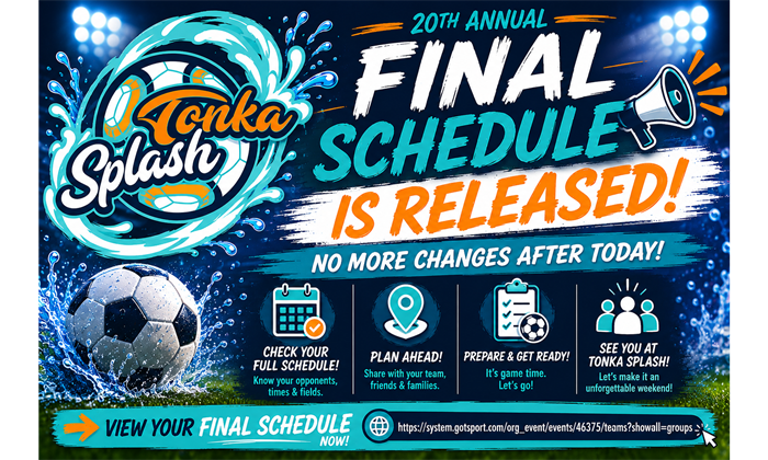 2026 Tonka Splash Schedule Released